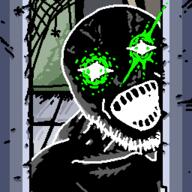 black_skin buff bug five_nights_at_cobson's glowing_eyes open_mouth peeking spider stubble thougher variant:soyak // 256x256 // 15.3KB