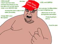 america_first amerimutt bald balding booba brown_skin glasses greentext maga maga_hat moobs mutt pointing pointing_at_viewer stubble the_whale_(2022) tits united_states variant:whalejak // 1200x900 // 20.3KB