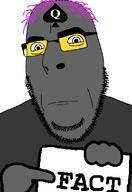bbc fact glasses grey_skin hand holding_object lolkek looking_at_you neutral purple_hair queen_of_spades sign soot_colors soyjak stubble text tranny variant:cobson // 775x1126 // 36.9KB