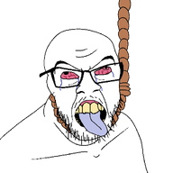 ack alternate anhero bloodshot_eyes crying eyebrows hanging noose rope rotten_teeth soyjak stubble template tongue transparent_background variant:feraljak yellow_teeth // 1500x1500 // 84.9KB