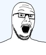 glasses mustache open_mouth soyjak stubble template transparent_background variant:wheatonjak // 971x1134 // 22.3KB