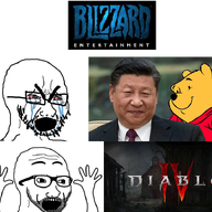 activision_blizzard animated arm bloodshot_eyes china crying diablo excited glasses hand hands_up open_mouth soyjak stubble thick_eyebrows variant:cryboy_soyjak variant:excited_soyjak video_game winnie_the_pooh xi_jinping // 845x729 // 220.2KB