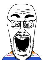 apartheid eyebrows eyes flag:south_africa_(1928) forehead_lines glasses mustache nose open_mouth south_africa soyjak stubble teeth variant:cutejak // 437x599 // 17.2KB