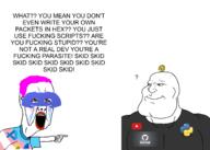 a10_eyes angry animal arm bloodshot_eyes blue_eyes cat clothes code coding crying discord eyes_like_the_o-o-cean github glasses hair hand java javascript makeup open_mouth pink_hair pointing programming python python_(programming_language) question_mark script skid soyjak subvariant:mexiaryan tranny trend:aryan tshirt variant:chudjak variant:meximutt wireshark youtube // 2100x1500 // 361.8KB