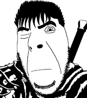 anime berserk black_and_white guts_(berserk) manga one_eye_closed sword variant:cobson // 775x875 // 35.3KB