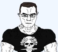 Arditi Arditi_skull Futurism Futurismo black_shirt brown_eyes brown_hair buff fascism italy sansepolcrismo skull variant:chudjak // 1080x972 // 55.6KB