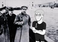 arm badge closed_mouth clothes crossed_arms glasses joseph_stalin nate photo smug soviet_union soyjak stubble that_one_fucking_picture_of_nate_being_a_smug_little_bastard variant:soyak yellow_hair // 1600x1143 // 2.0MB
