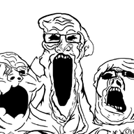 3soyjaks fused glasses horror open_mouth soyjak trend:soyjak_trio variant:gapejak variant:markiplier_soyjak variant:tony_soprano_soyjak // 1386x888 // 228.7KB