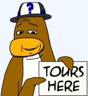 clothes club_penguin fact hat holding_object meta:barely_a_soyjak penguin pointing sign smile text variant:gapejak // 658x714 // 18.6KB