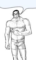 bubble chud closed_mouth glasses hair muscles pose shirtless soyjak speech_bubble speech_bubble_empty variant:chudjak // 715x1183 // 249.8KB