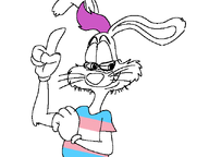 cartoon flag:transgender_pride_flag glasses glove hair purple_hair rabbit stubble tranny troon variant:unknown // 640x480 // 30.8KB