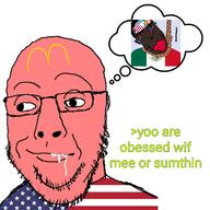 flag:united_states obsessed pink_skin retard retarded thought_bubble trend:aryan united_states // 3464x3464 // 1.6MB
