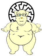 a10_eyes aryan blue_eyes ear fat furry glasses happy meta:not_oc meta:tagme nazism smile subvariant:neutralplier variant:markiplier_soyjak yellow_skin // 1179x1401 // 180.5KB