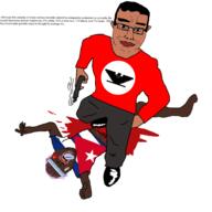 FerdinandDist(namefag) blood cuba_vs_mexico flag:cuba flag:mexico flag:united_farm_workers gun huelga_bird mayate smoke text tranny variant:bernd variant:chudjak // 1649x1649 // 463.2KB
