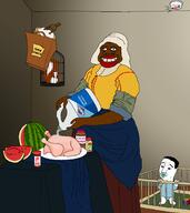 baby binky bleach cage chicken classical_art_parody closed_mouth crib food fruit garlic_powder hair nas:tyrone op_is_a_retarded_lazy_faggot_for_not_tagging_his_own_shit open_mouth pacifier seasoning seed smoke_alarm total_nigger_death trend:squirreljakking tyrone variant:chudjak variant:feraljak watermelon // 1600x1794 // 270.1KB