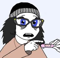 bbc coomer_artstyle meme meta:tagme pointing pregnancy_test variant:soytan worried // 811x786 // 24.8KB