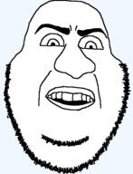 angry megamind open_mouth soyjak stubble subvariant:angrysmug variant:smugjak // 426x555 // 22.6KB