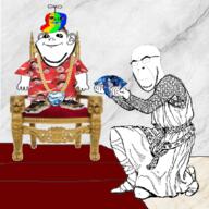 2soyjaks arm baby child closed_eyes closed_mouth clothes deformed ear full_body gem glasses hair hand hat holding_gem holding_object just_fuck_my_shit_up kneel knight leg mustache necklace nikocado_avocado oh_my_god_she_is_so_attractive pacifier smile sneakers soyjak stubble subvariant:jacobson trend:colorjak tshirt variant:a24_slowburn_soyjak variant:cobson variant:impish_soyak_ears // 750x750 // 642.0KB