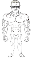 abs biceps buff clothes ear fist glasses hair hand leg looking_at_you muscular_male shoe subvariant:muscular_chud template transparent_background variant:chudjak vein // 1218x2160 // 832.3KB