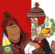 accessory bandage brown_skin closed_mouth clothes flag:peru mymy_(ongezellig) ongezellig peru peruvian_hat smile stubble variant:gapejak // 526x522 // 56.7KB