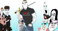 acab acne amerimutt angry anti_furry anti_nazi anti_zoophile aryan australian_shepherd blue_eyes brown_eyes brown_hair brown_mustache brown_skin buff closed_mouth communism crying dog ear fat female furfag furry glasses heart holding_phone i_love leftist love mcdonalds multiple_soyjaks mutt open_mouth peace_sign punisher_face queen_of_spades reddit ring stubble subvariant:female_chudjak subvariant:hairson subvariant:trannyfur subvariant:unbotheredchud swastika sword tbp tiktok tranny twitter variant:bernd variant:chudjak variant:cobson variant:markiplier_soyjak weak yellow_eyes yellow_hair zoomer zoophile // 3555x1910 // 3.5MB