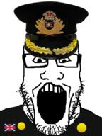 cap captain clothes country flag glasses hat open_mouth soyjak stubble titanic united_kingdom variant:markiplier_soyjak // 600x800 // 238.0KB