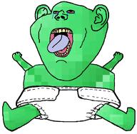 arm baby bloodshot_eyes crying diaper ear emerald emerald_(namefag) leg meta:namefags subvariant:pissbaby tongue variant:impish_soyak_ears // 1480x1452 // 347.1KB
