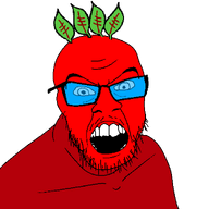 angry broot broot_(user) glasses jacksepticeye leaf looking_at_you mustache open_mouth red_skin soyjak stubble teeth template tinted_glasses variant:feraljak // 1500x1500 // 31.8KB