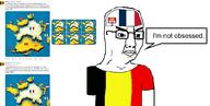arm belgium closed_mouth clothes france glasses rent_free soyjak speech_bubble text twitter variant:chudjak // 2049x1031 // 243.6KB