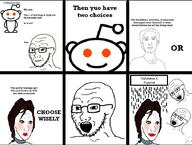 blue_eyesseri bo2cel comic cringe female glasses incel meta:tagme open_mouth rain red_lips reddit redditard series:make_a_gem_out_of_5_random_posts_challenge snoo stubble variant:soyak variant:wojak // 720x543 // 69.4KB