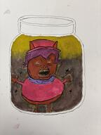 art blueberry brown_skin cat_ear fat flies green_aura jar jimbo_(namefag) meta:namefags oneshot variant:alicia // 5712x4284 // 4.6MB