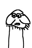 eye_bags glasses open_mouth soyjak stubble variant:wigglejak wrinkles // 800x1200 // 17.2KB