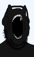 animal black black_skin cat_ear ear edm monstercat music no_eyes no_glasses open_mouth soyjak stubble variant:gapejak // 600x1000 // 44.7KB