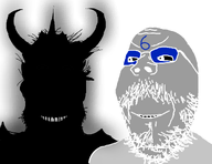 2_soyjaks admin_6 angry_eyebrows are_you_soying_what_im_soying black_sclera black_teeth blue_glasses crown forehead_mark grin horn nigger niggerjak nose singularity subvariant:wholesome_soyjak toos vantablack vantablack_radiation vantablack_skin variant:gapejak variant:markiplier_soyjak white_hair // 1240x959 // 273.2KB