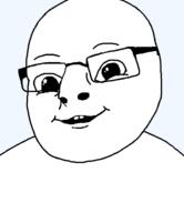 baby glasses smile soyjak subvariant:baby_cobson subvariant:nucob variant:cobson // 546x631 // 8.8KB
