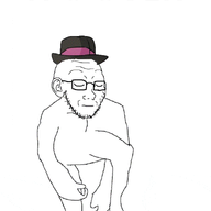 animated barneyfag clothes dance don_turtelli glasses hat its_over selfish_little_fuck soyjak stubble text variant:soyak // 600x900 // 736.1KB