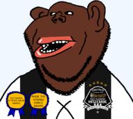 alligator award bantu brown_skin clothes dark_skin democratic_republic_of_congo ear eating football hair inter_milan jersey kidiaba kidiaba_dance linafoot lips lubumbashi mazembe muteba_kidiaba mutt number open_mouth rape raped raped_award soccer soccer_ball soyjak star_(symbol) stars stubble subvariant:impish_amerimutt teeth text thrembo tout_puissant_mazembe tp_mazembe transparent transparent_background variant:impish_soyak_ears white_text // 867x775 // 86.2KB