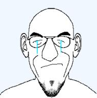 closed_eyes closed_mouth crying ear glasses soyjak stubble variant:susjak // 229x231 // 5.9KB