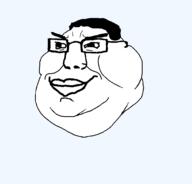 closed_mouth fat glasses hair lips mutt smile smug subvariant:chudmutt template transparent_background variant:chudjak variant:meximutt // 1665x1592 // 35.2KB