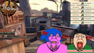 Astrofene_(namefag) Hamas_2(namefag) blood chechnya flag:chechnya glasses hair mirth_(user) mist open_mouth sniper_(tf2) sniper_rifle soyjak soytopia stubble team_fortress_2 teeth tongue variant:bernd white_skin // 3542x2000 // 3.4MB