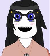 animated autism avengers beanie blue_eyes blush clothes eyebrows female hair headband long_hair necklace ohio open_mouth sound soy soylent soylent_(cacao) variant:soytan video voice // 654x720, 11.7s // 2.4MB