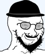 beard closed_mouth clothes glasses hat mustache smile smug soyjak stubble variant:soyak // 644x800 // 13.4KB
