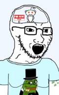 4chan animated arm ban bbc blacked censored clothes daddy's_girl frog glasses happy_merchant judaism meta:pornographic_content nsfw open_mouth pepe porn reddit redditard rent_free soyjak stubble text tranny tshirt variant:soyak whore // 647x1031 // 525.4KB