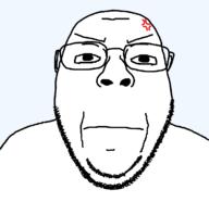 anger_mark angry closed_mouth glasses merge soyjak stubble subvariant:wholesome_soyjak variant:bernd variant:gapejak // 1160x1125 // 29.1KB