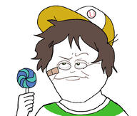 band-aid baseball_cap blank closed_mouth clothes hair hat holding_lollipop holding_object lollipop smile smirk soyjak subvariant:shoyta variant:gapejak // 1012x861 // 110.4KB