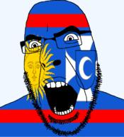 angry country crescent flag flag:vinnytsia_oblast glasses hair looking_to_the_left oblast open_mouth plant soyjak stubble sun teeth ukraine vinnytsia_oblast // 721x789 // 102.5KB