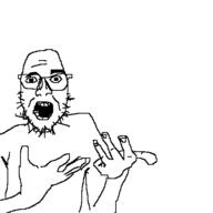 r artist:qqlive assburgers autism glasses ias jakked keyboard open_mouth soyjak stubble variant:unknown // 500x500 // 20.4KB