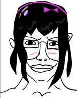 bow drawfag flag:transgender_pride_flag glasses smile tranny variant:chudjak white_skin // 1703x2155 // 188.7KB