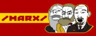 3soyjaks advertisement board communism friedrich_engels karl_marx lenin subvariant:wholesome_soyjak variant:chudjak variant:gapejak variant:kuzjak vladimir_lenin // 4881x1849 // 523.2KB