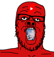 agartha agarthan bald drawing eyebrows forehead_lines glasses hyperborea looking_up mustache neck nose open_mouth red_skin soy soyjak stubble teeth transparent_background variant:a24_slowburn_soyjak youtube youtube_shorts // 1031x1075 // 90.1KB